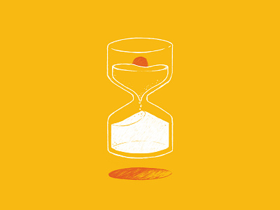 Seeing Songs 01: Before I Know It hourglass illustration orange sun sunglasses sunset white yellow