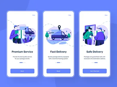 Delivery Mobile - App app app design character character design courier delivery app design express flat design illustration iphone 11 pro minimalist mobile design mobile ui mobile uiux package ui uiux ux vector