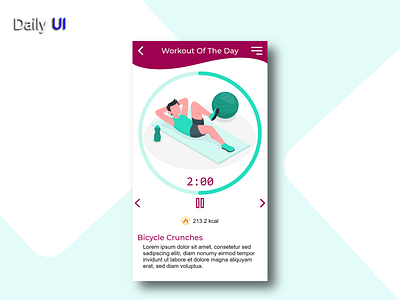 Daily UI #062 | Workout of the Day 062 app daily daily 100 challenge daily ui dailyui design ui uidesign ux web workout of the day