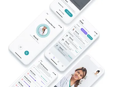 Medical App - Schedule Call app chat design iphonex nav schedule symptoms track ui ux