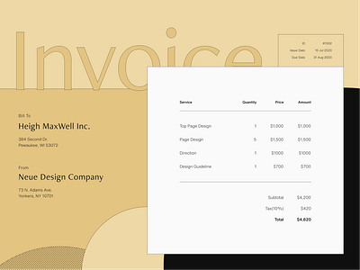 Daily UI 046 - Invoice 💛 daily ui dailyui 046 design figma invoice retro ui uidesign