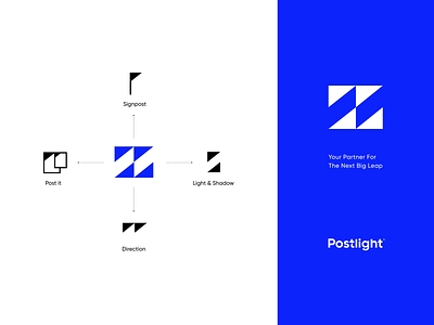 Postlight Logo Concept agency agency branding brand branding concept direction exploration icon identity light logo mark post postlight strategy symbol typography unfold