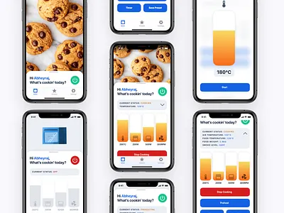 Smart Oven app illustration ios minimal sheets sketch smart uiux