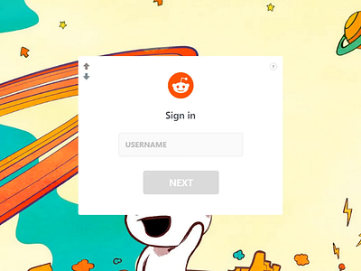 Reddit Login screen reworking - Weekly Warm-up animation challenge design login page madagascar papango reddit ui ux website weekly warm up