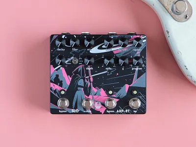 Walrus Audio - Slö/ARP-87 🪐 🎸 affinity designer art artwork design designer graphic graphic design guitar guitar pedal illustration madeinaffinity music photoshop planets sci fi science fiction space stars vector wanderer