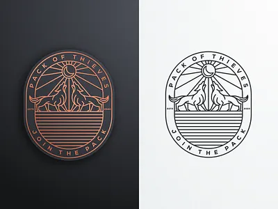 Wolf | Pack of Thieves apparel artismstudio artwork branding clothing creative graphic design icon identity illustration lineart logo luxury monoline vector wolf wolverine wolves