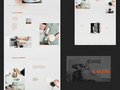 Co/M. Landing page coffee shop landing landing design landing page minimalistic online shop trending design trendy ui design