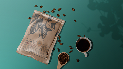 Coffee Packaging Mockup 3d branding coffee coffee bag coffee mockup design mockup packaging