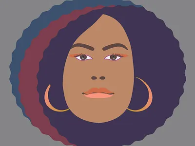 Minimal Vector Portrait of Courtney illustration illustrator portrait vector