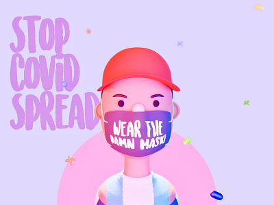 Wear the damn mask! 3d 3d art 3dillustration b3d blender 3d blender3d blender3dart blendercycles corona illustraion learning lowpoly lowpoly3d lowpolyart sketch sketchapp stay safe wear mask