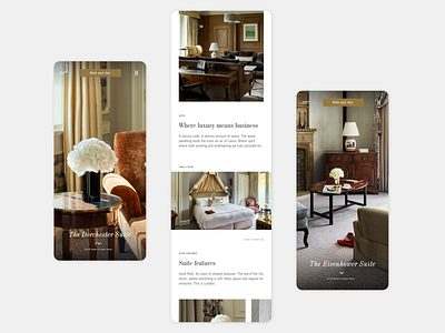 The Dorchester hotel suite behance booking concept hotel app interaction design london redesign responsive ui uiux ux webdesign