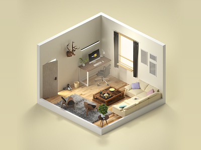 lounge 3d c4d