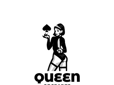 Queen of Spades Logo poker queen