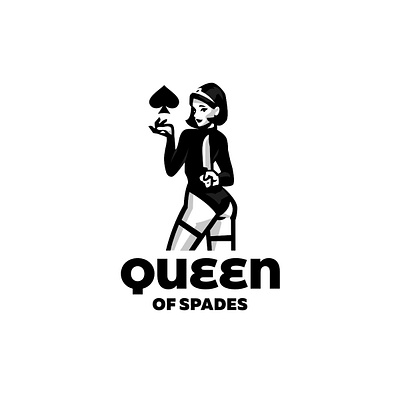 Queen of Spades Logo poker queen