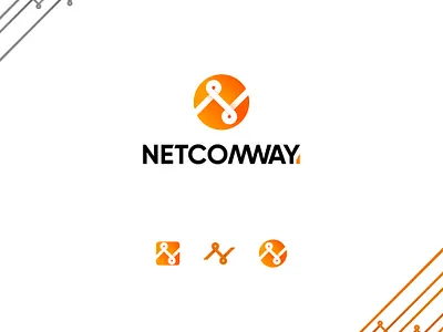NetComWay adobe illustrator application illustrator logo minimal minimalist logo modern logo