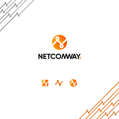 NetComWay adobe illustrator application illustrator logo minimal minimalist logo modern logo