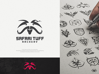 Safari Tuff Logo Design by VisualCurve antelope logo branding buck logo business corporate design elk logo gazelle logo hunting logo icon impala logo jumping animals logo logotype modern moskus logo safari logo typography vector