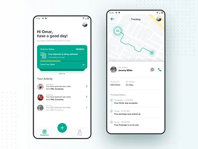 Delivery & Tracking App app app design delivery ui ui ux ui design