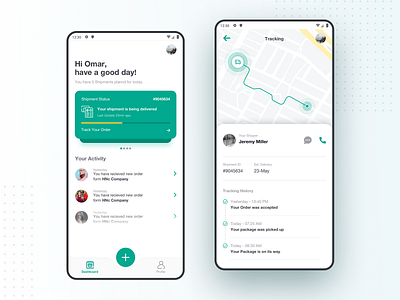 Delivery & Tracking App app app design delivery ui ui ux ui design