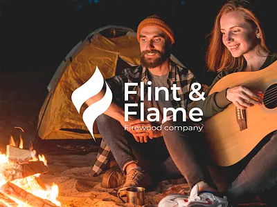Flint & Flame - Firewood Company - Day 10 adobe illustrator adobe photoshop brand design branding branding design dailylogo dailylogochallenge design fire firewood flame flame logo graphic design illustration illustrator logo logo design minimal minimalist logo socialmedia