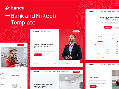 Presentation | Banca - Bank & Fintech Webflow Template bank banking credit credit card finance fintech home homepage landing landing page landingpage money wallet wealth web web design webdesign website