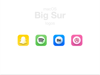 Mac Big Sur logos apple behance big sur design dribbble figma icon illustration logo macos snapchat spotify ui ux