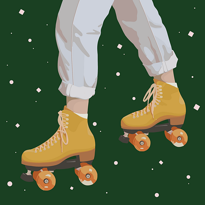 ROLLERBABES illustration procreate roller skate sneaker art sneakerhead