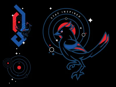 Stay Inspired black branding design graphicblack icon logo merch tshirt typography vector