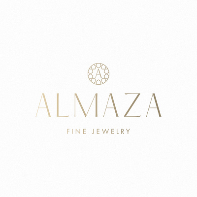 Almaza Fine Jewelry Brand Identity branding design jewelry logo logotype luxury minimal typography vector wordmark