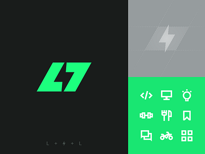 Luis luz brand design branding design lighting logo logo design thunder