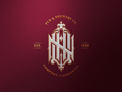 NWA branding design handmade lettering logo logotype monogram vector vintage