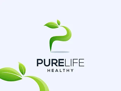 Leaf and Letter P Logo brand brand identity branding color illustration leaf leaf logo letter p logo p p logo prio hans typography vector