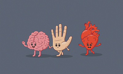 Heart, mind and actions action brain face hand heart mind psychology therapy