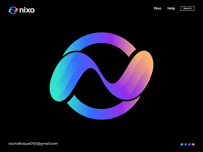 Nixo logo concept abstract app icon bitcoin brand identity branding circle creative n crypto ecommerce gradient n letter mark modern n monogram n coin n crypto n logo professional token visual identity