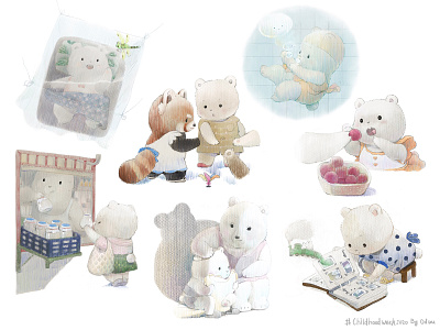 Childhoodweek2020 submissions bear childhoodweek children book illustration illustration
