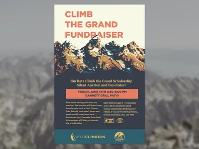 Climb the Grand Fundraiser Poster poster design print design
