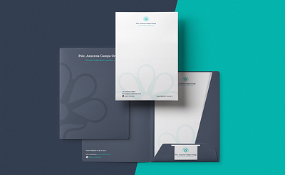 Azucena Campa brand branding flower folder health identity mental health mentalhealth mockup psychology spirituality stationery therapist therapy