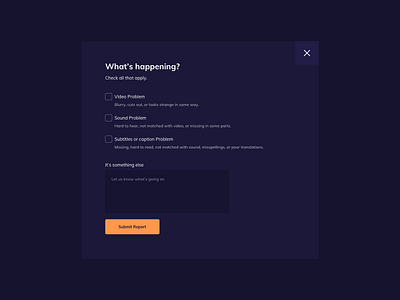 Report Problem Modal UI Design ildiesign modal modal ui modal window pop up pop up design pop up ui report modal report ui design ui ui design ui pattern ux ux design