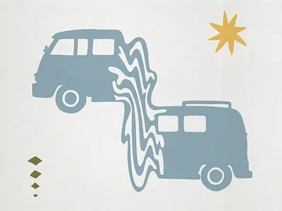 Starshine VW daily drawing design drawing graphic design illustration vector vector art vw bus vw van