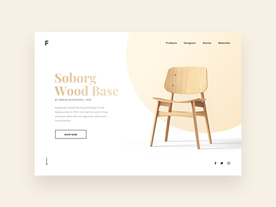 🪑 Søborg by Fredericia – Landingpage 3d model ecommerce first post fredericia fredericia furniture hello dribbble laningpage product page ui ux web webdesign website