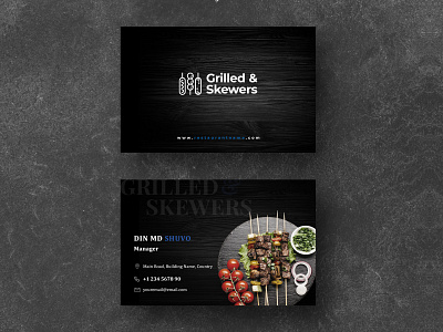 BUSINESS CARD DESIGN black business card design