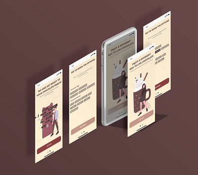 DailyUI 023 app app design app onboarding chocolates dailyui design mobile onboarding online store preferences ui ux vector
