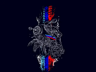 tshirt design for bmw motorad artwork badgedesign illustration logo