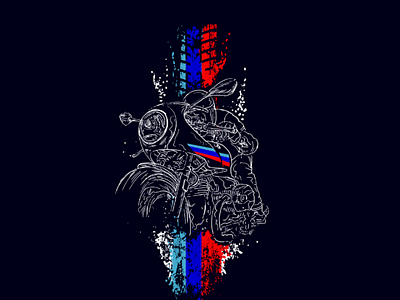 tshirt design for bmw motorad artwork badgedesign illustration logo