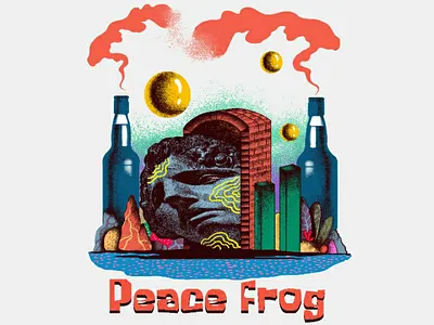 High terapi absurd artwork design illustration logo design psychedelic art l stoner rock art surrealism art trippy