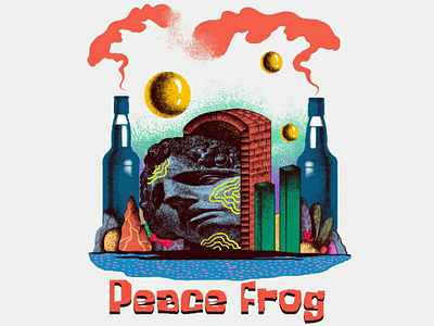 High terapi absurd artwork design illustration logo design psychedelic art l stoner rock art surrealism art trippy