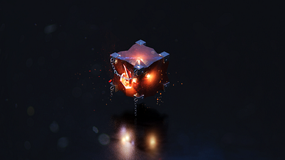 3D Fire Cube 3d art blender game