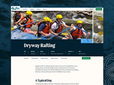 Zoar Outdoor – Adventure Profile 829 adventure adventure profile kayaking nature outdoor profile program program profile rafting sport ui ui ux website white water rafting