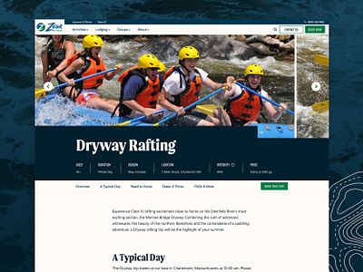 Zoar Outdoor – Adventure Profile 829 adventure adventure profile kayaking nature outdoor profile program program profile rafting sport ui ui ux website white water rafting