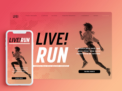 LIVE! Run experience gradient mobile mobile ui runing runner sports sportswear training ui ui design website